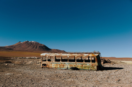 abandoned bus